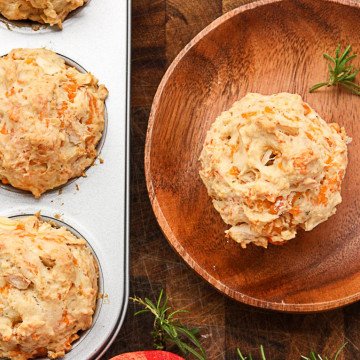 Apple Cheddar Muffins with Rosemary