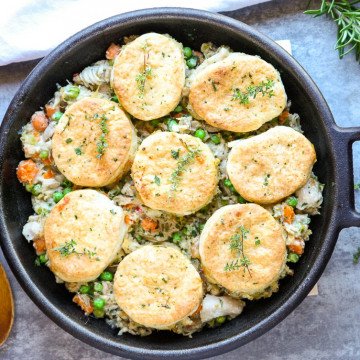 A panl of food, with Biscuits