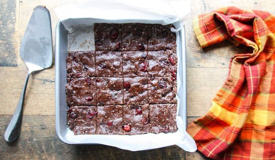 Protein bars in a pan