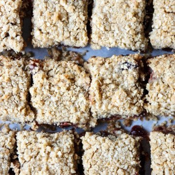 Pieces of oat squares