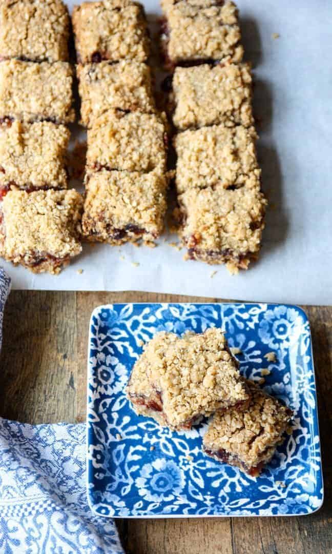 Cranberry date squares
