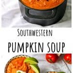 A pot of soup on a table