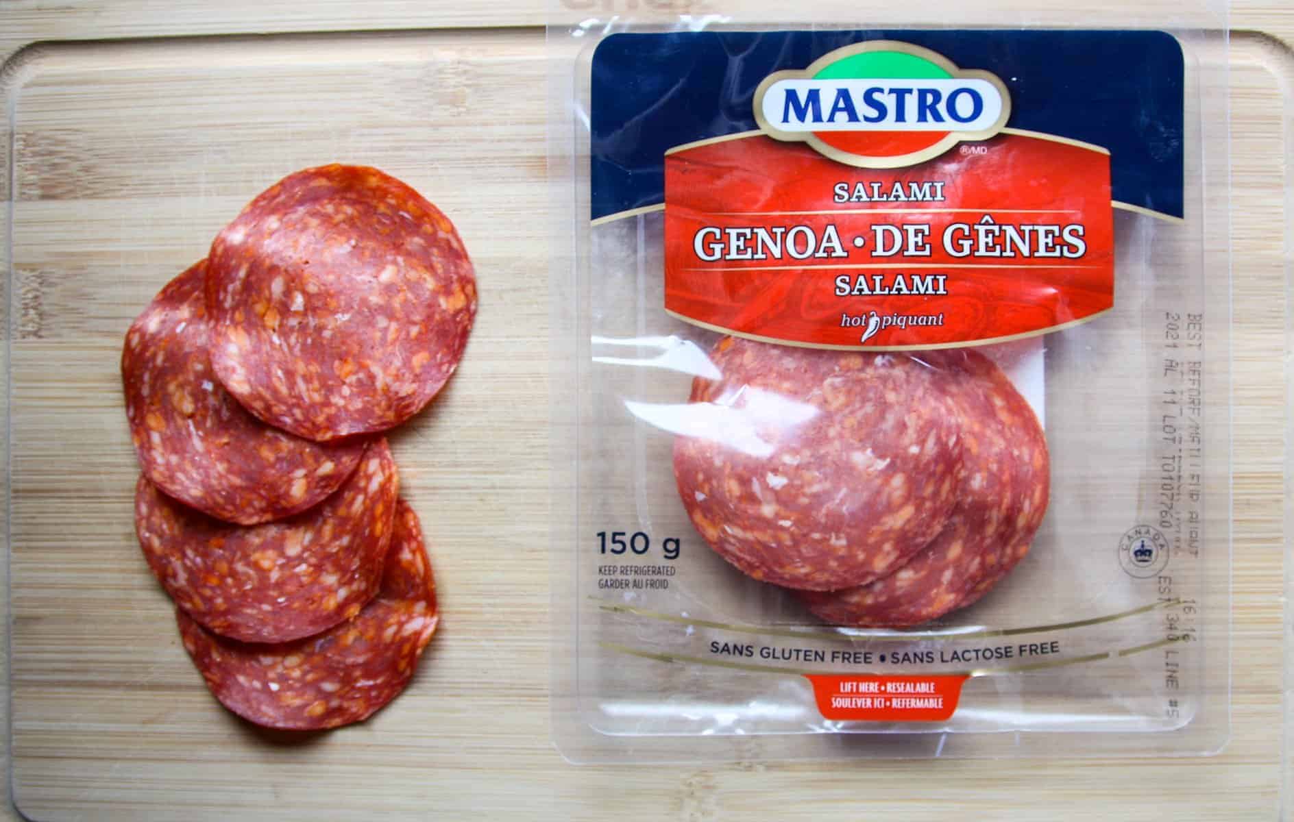 A package of Mastro Genoa Salami