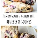 A stack of blueberry scones.