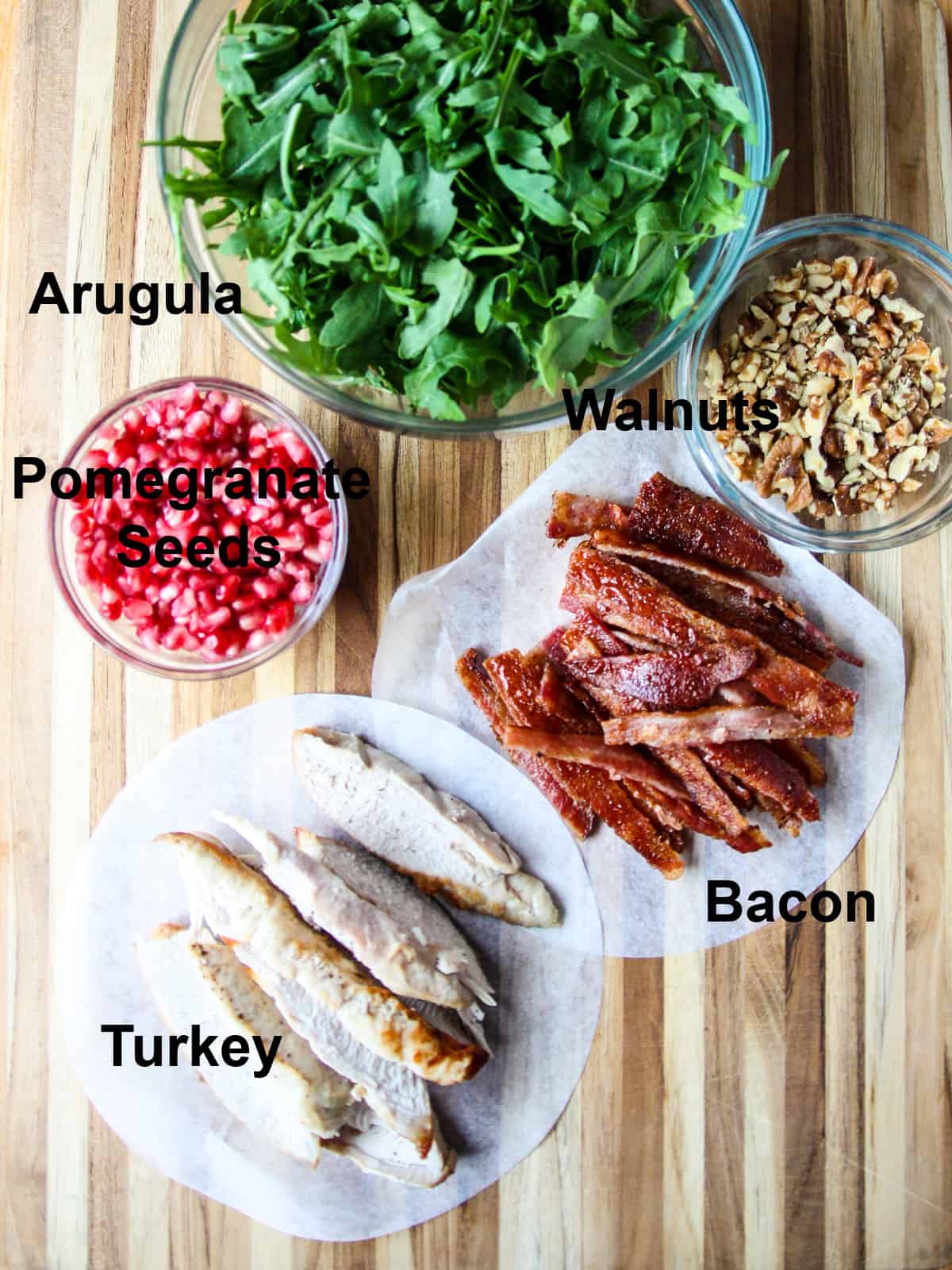 The ingredients for the salad.