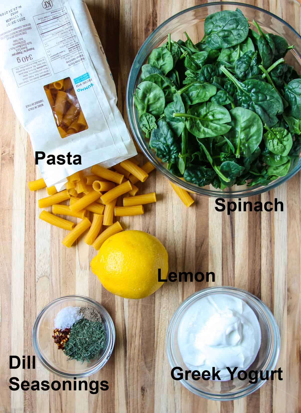 The ingredients to make the recipe.