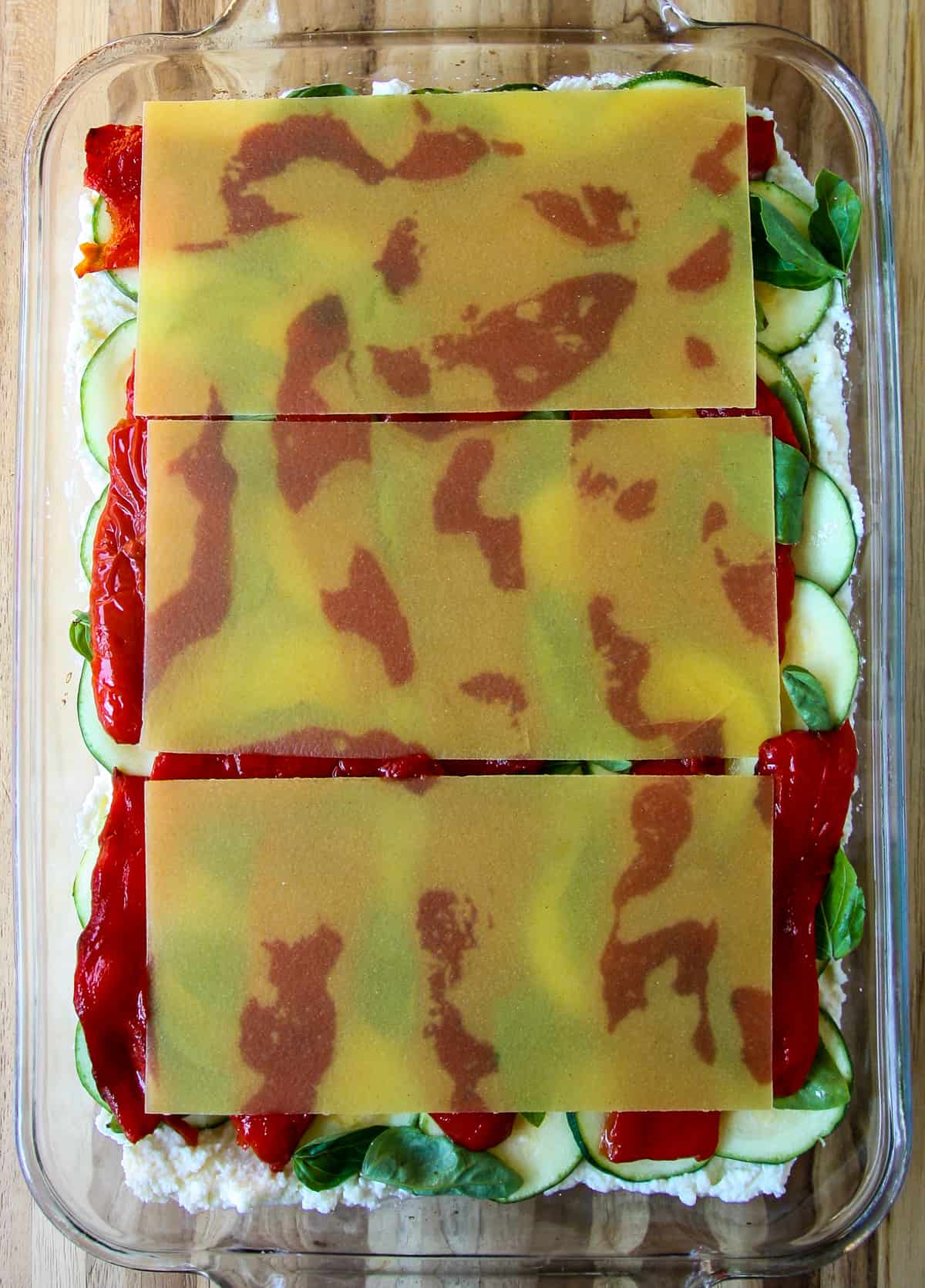 One more layer of lasagna noodles.