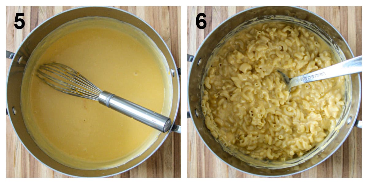 Steps five and six of the recipe process.